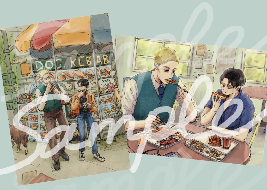 【エルリ】もぐもぐA5カード×2種