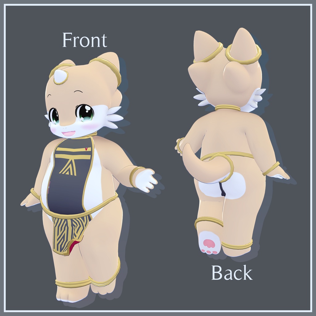 オリジナル3Dモデル キュン(Qyun)