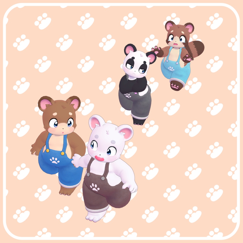 オリジナル3Dモデル「くお(Kuo)」