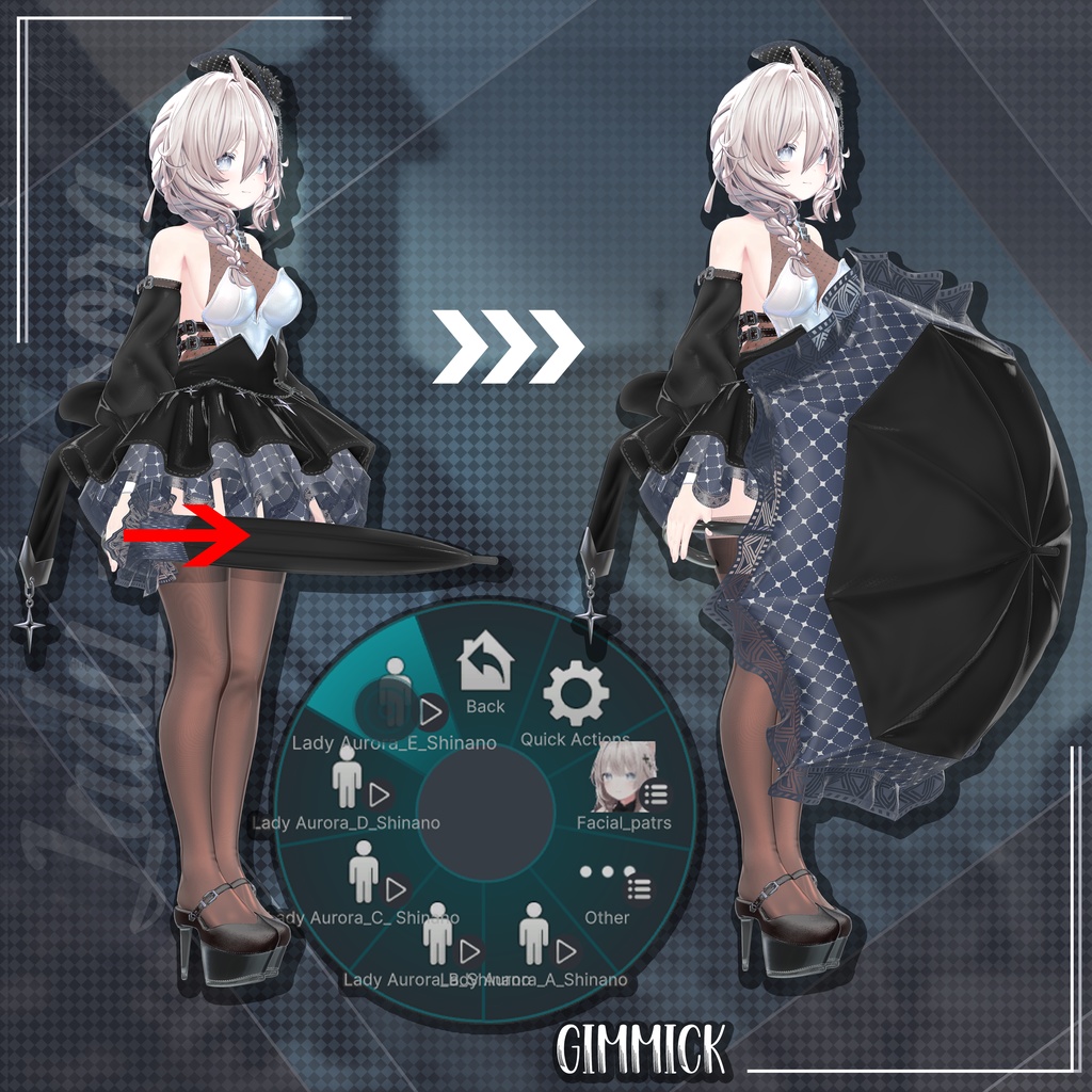 🎩Black Friday 50% SALE【13対応】 Lady Aurora (レディーオーロラ) 【VRChat想定】