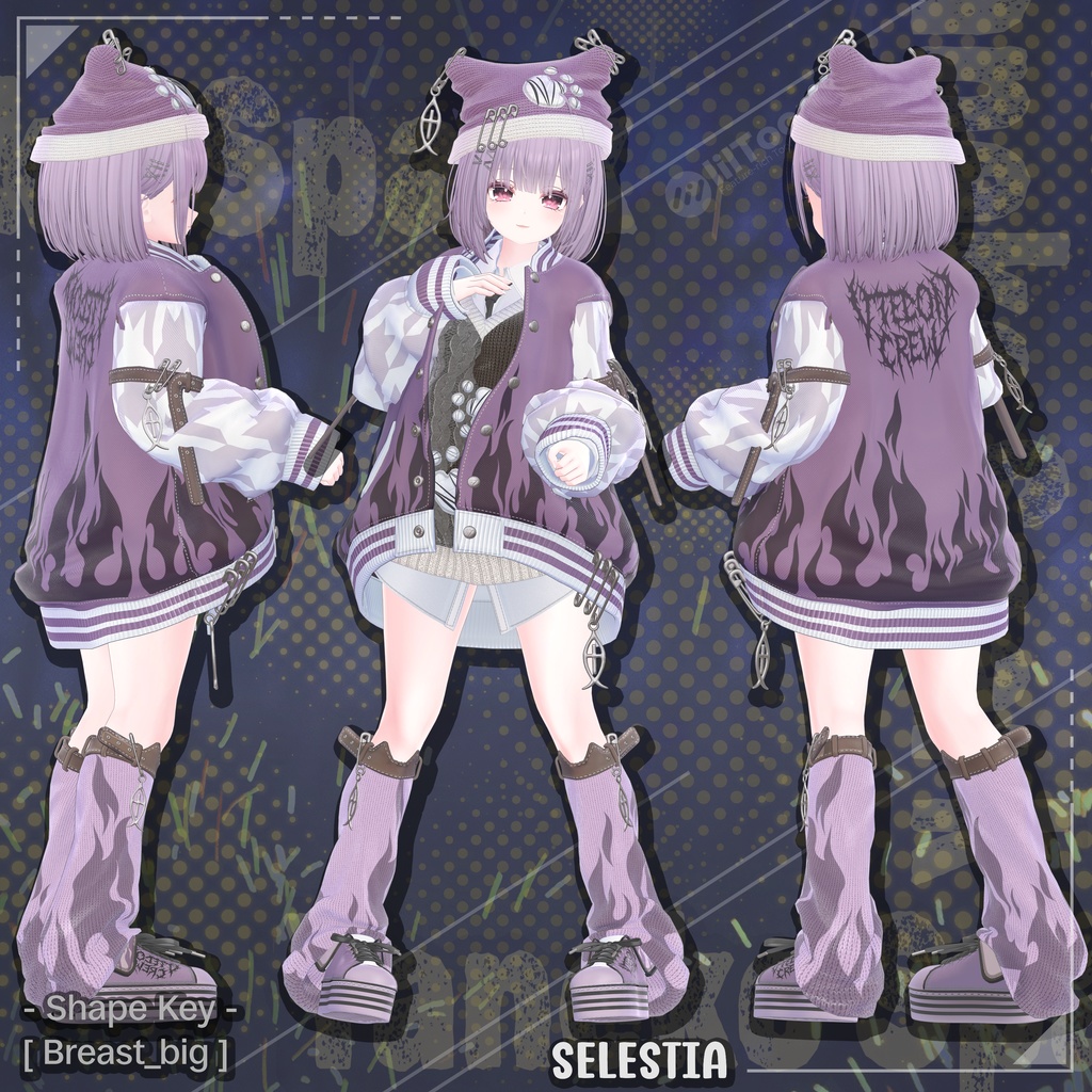 【13対応】 Yaneko Spark (夜猫スパーク) 【VRChat想定】