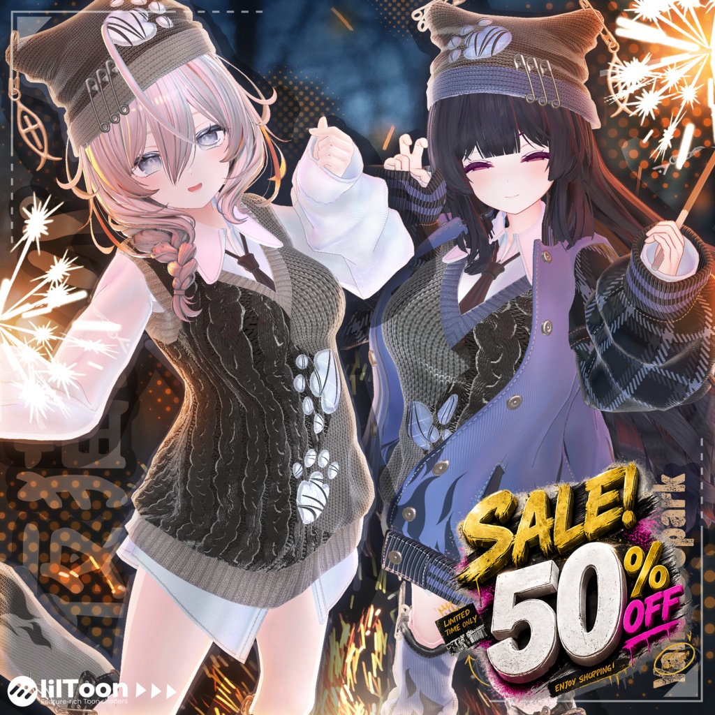 ✨Golden Week SALE✨50%【19対応】 Yaneko Spark (夜猫スパーク) 【VRChat想定】