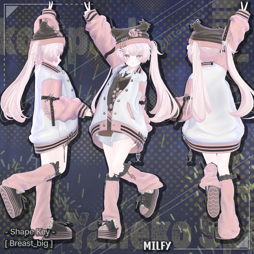 【13対応】 Yaneko Spark (夜猫スパーク) 【VRChat想定】