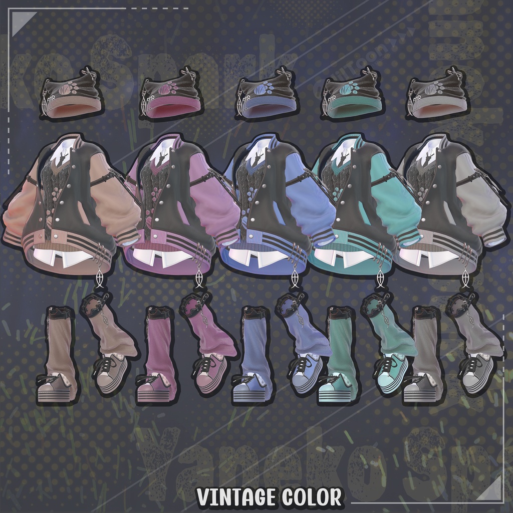 【13対応】 Yaneko Spark (夜猫スパーク) 【VRChat想定】