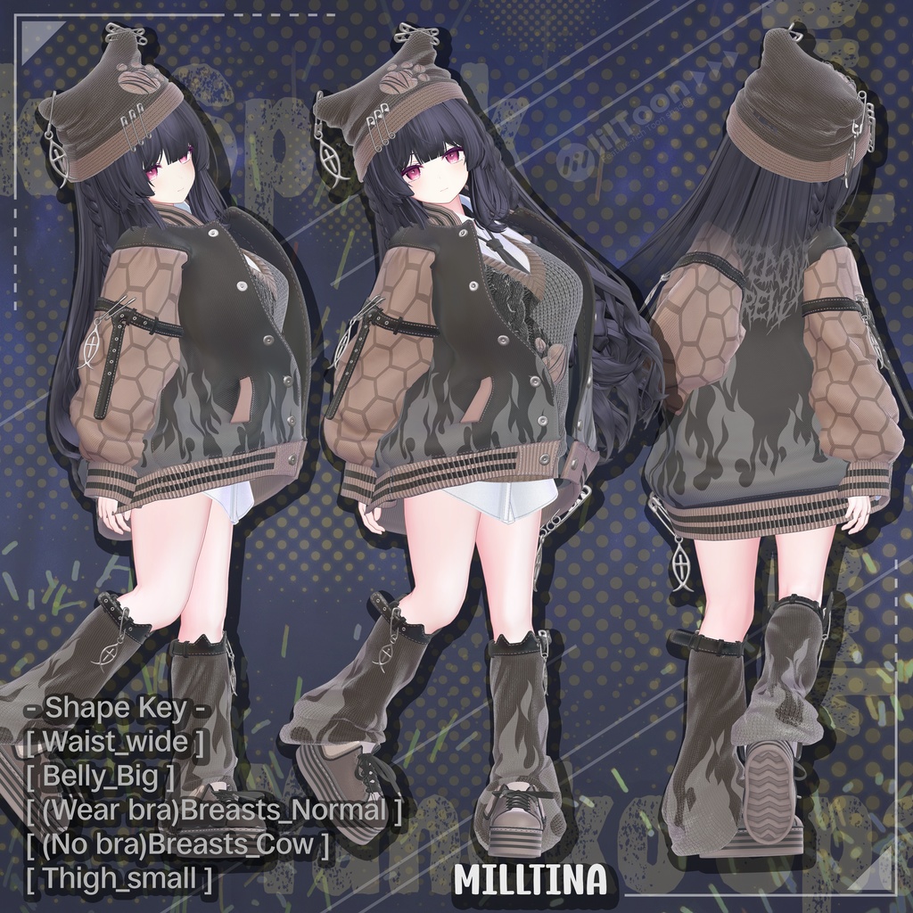 【13対応】 Yaneko Spark (夜猫スパーク) 【VRChat想定】