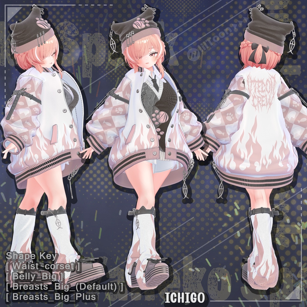 【13対応】 Yaneko Spark (夜猫スパーク) 【VRChat想定】