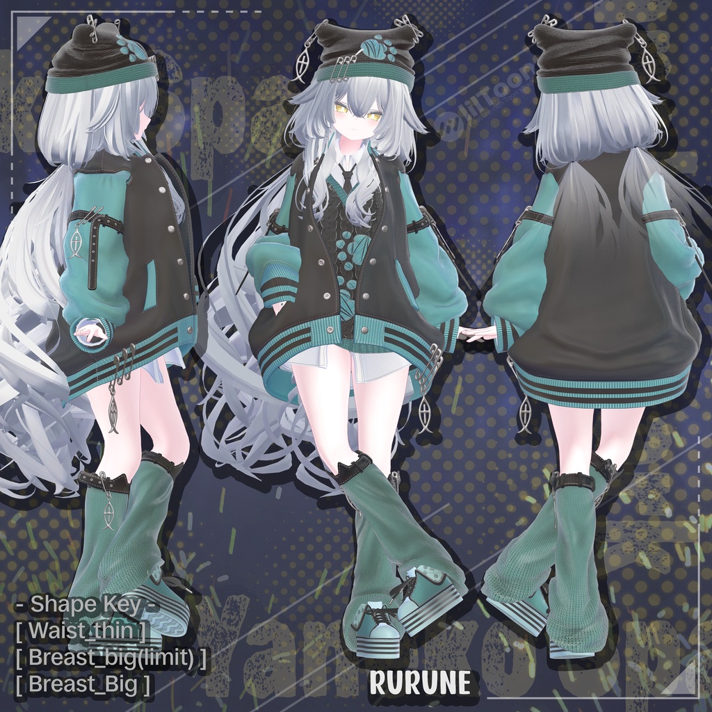 【13対応】 Yaneko Spark (夜猫スパーク) 【VRChat想定】