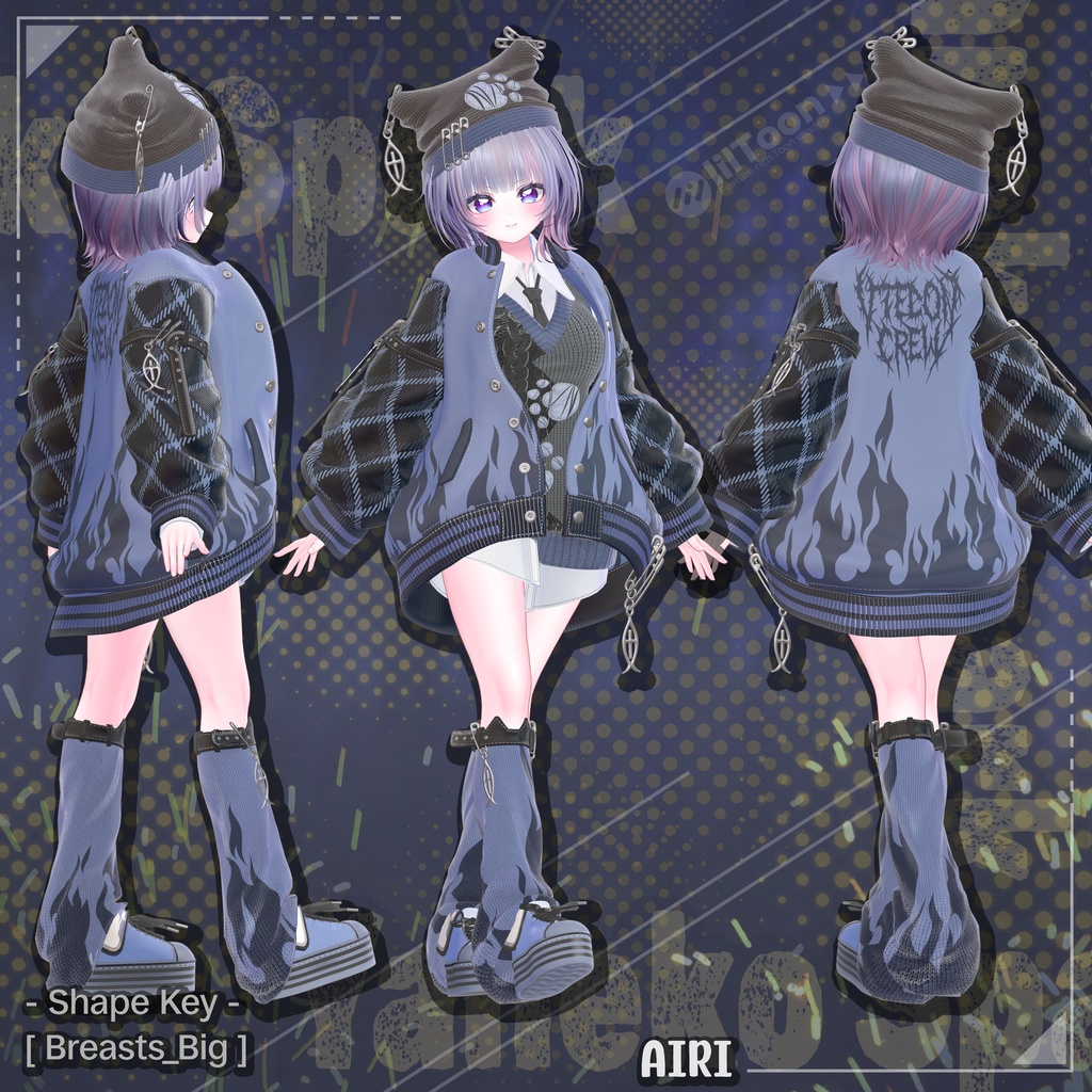 【13対応】 Yaneko Spark (夜猫スパーク) 【VRChat想定】