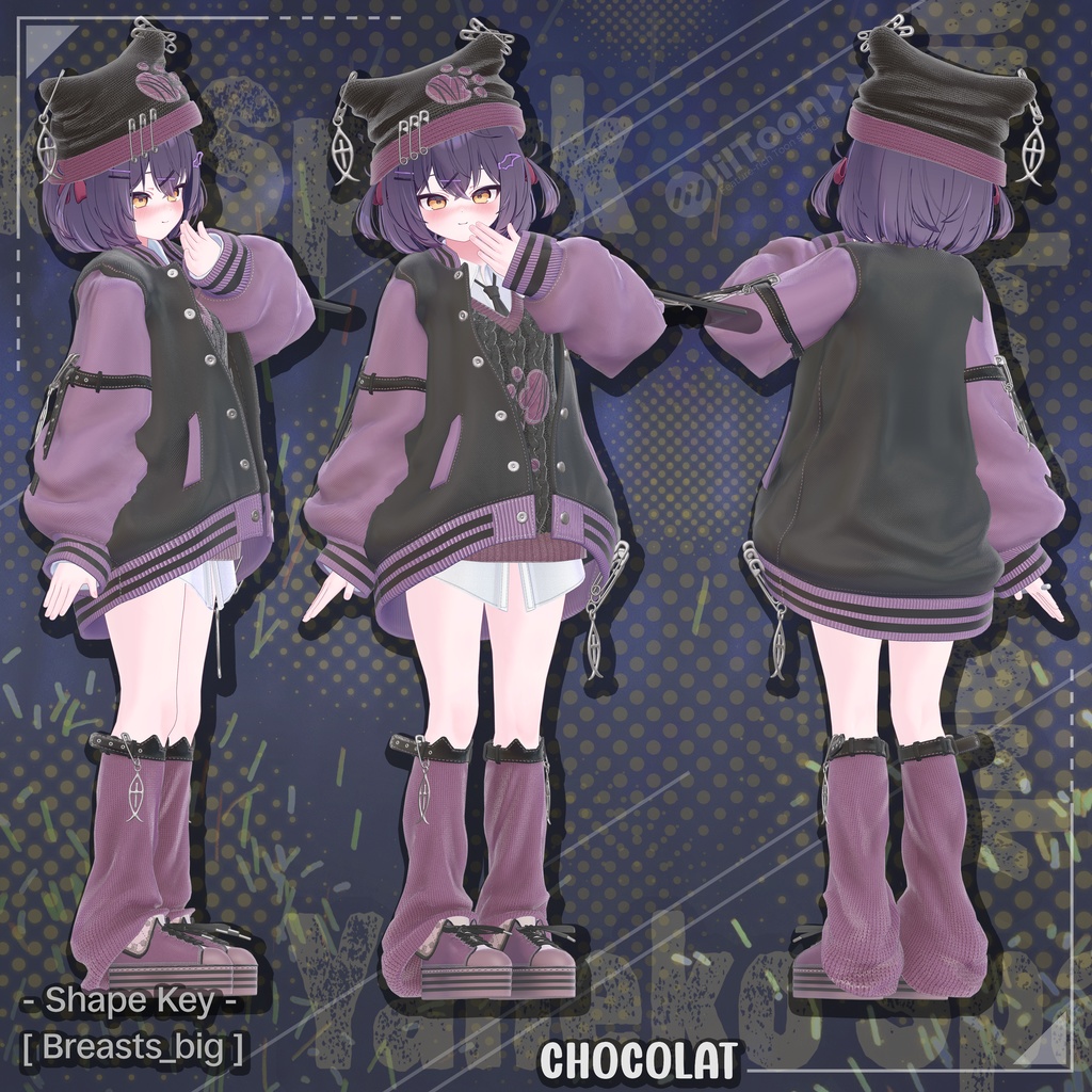 【13対応】 Yaneko Spark (夜猫スパーク) 【VRChat想定】