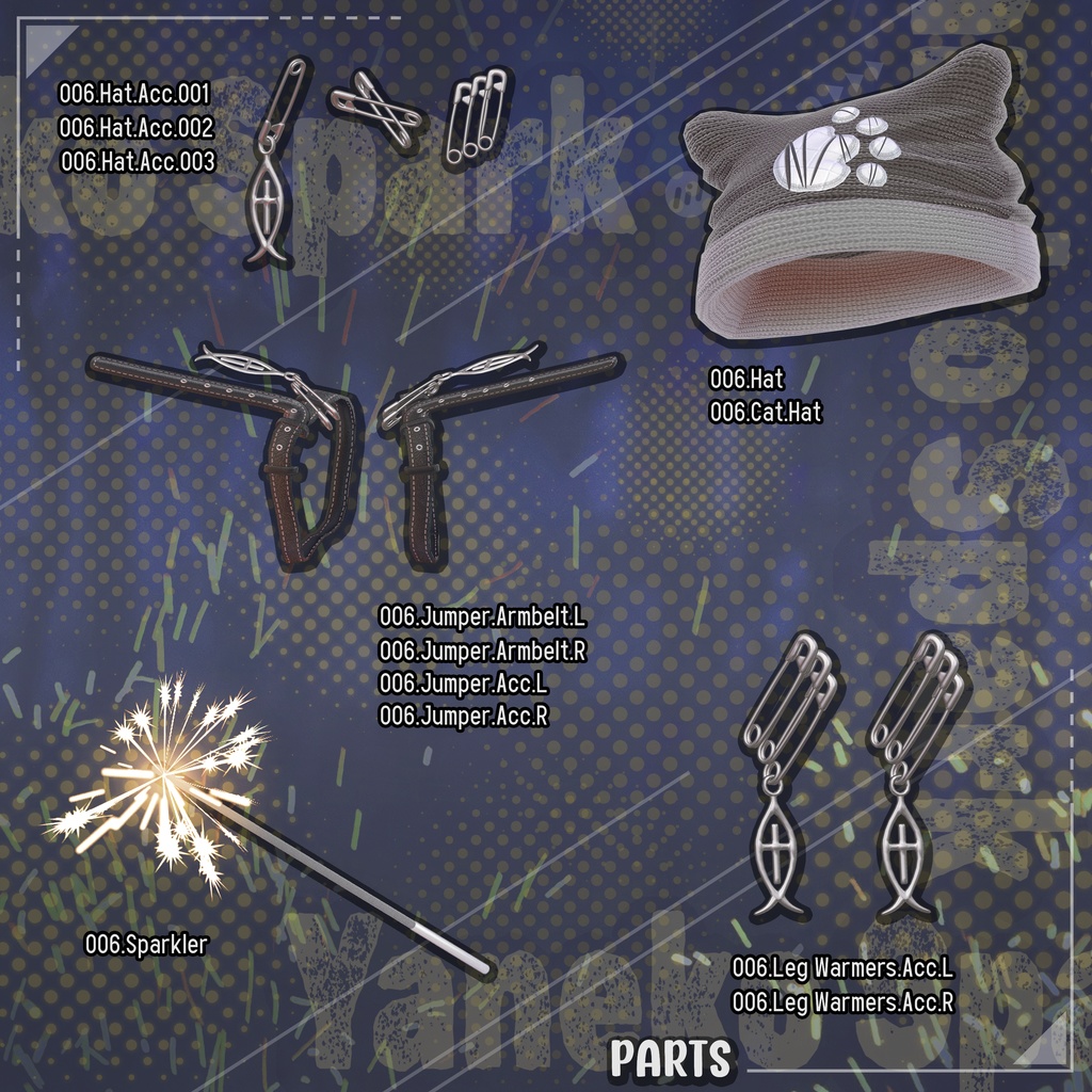 【13対応】 Yaneko Spark (夜猫スパーク) 【VRChat想定】