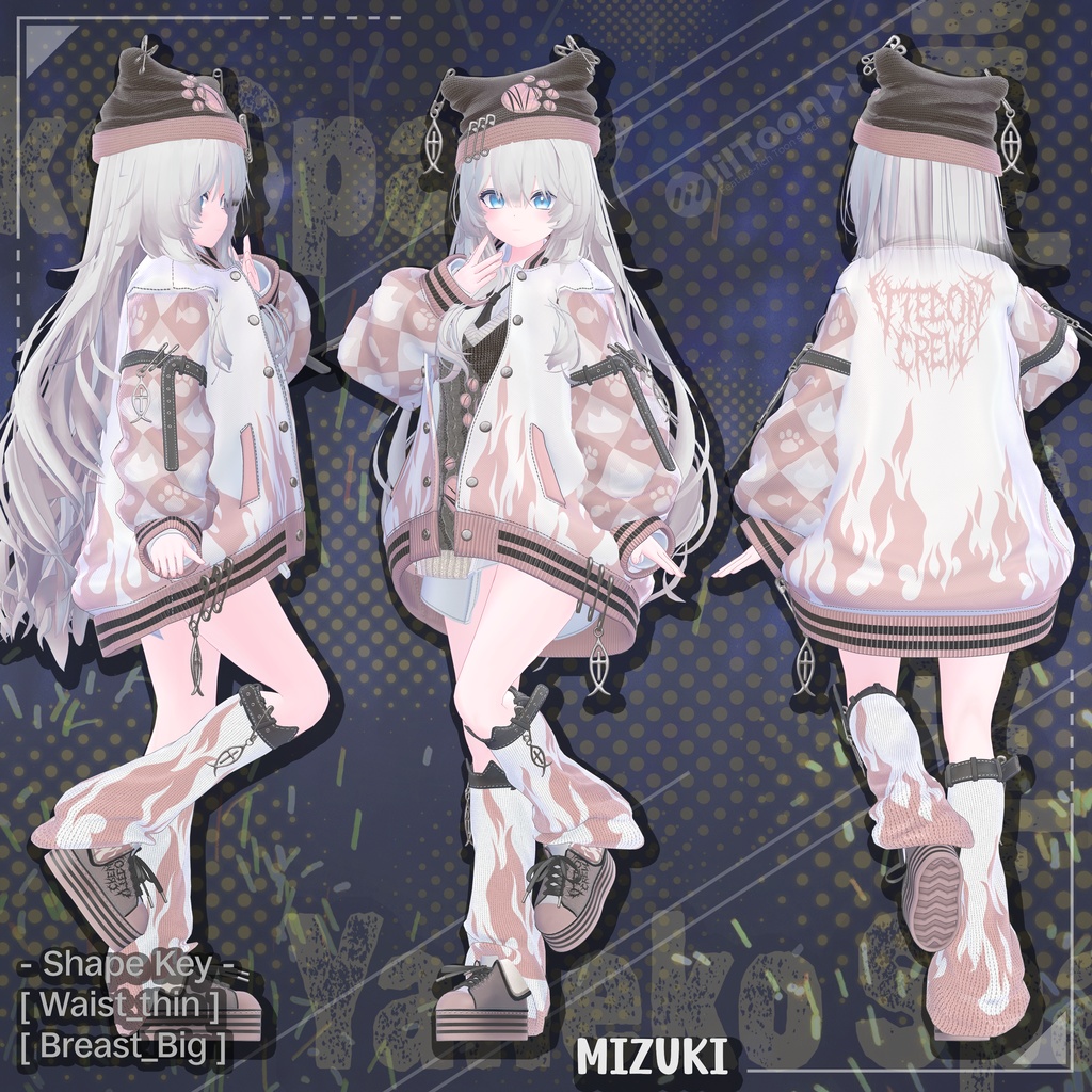 【13対応】 Yaneko Spark (夜猫スパーク) 【VRChat想定】