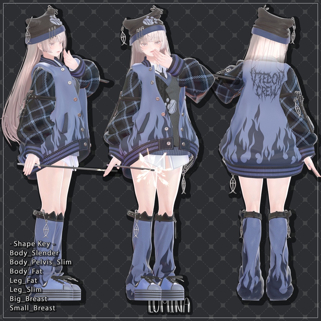 【13対応】 Yaneko Spark (夜猫スパーク) 【VRChat想定】