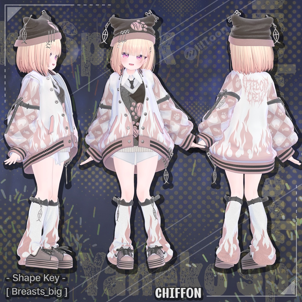 【13対応】 Yaneko Spark (夜猫スパーク) 【VRChat想定】