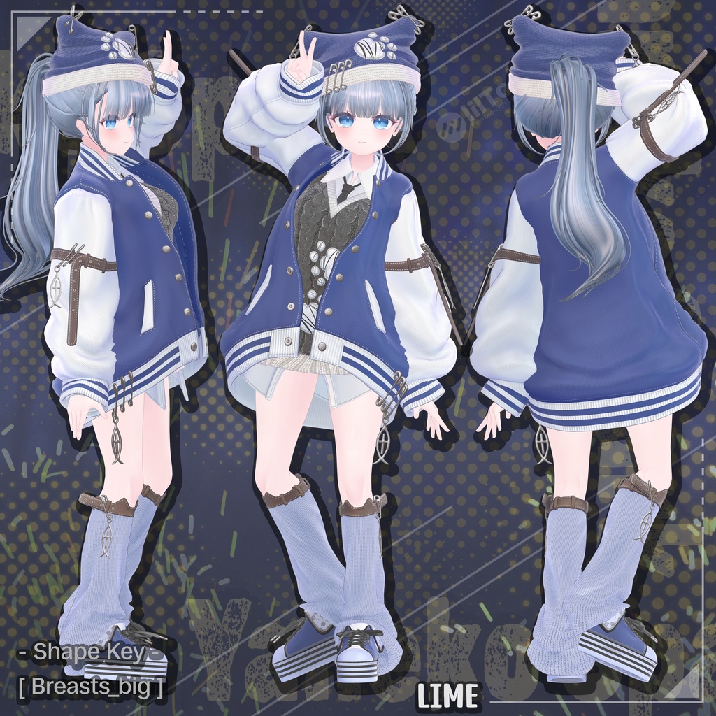 【13対応】 Yaneko Spark (夜猫スパーク) 【VRChat想定】