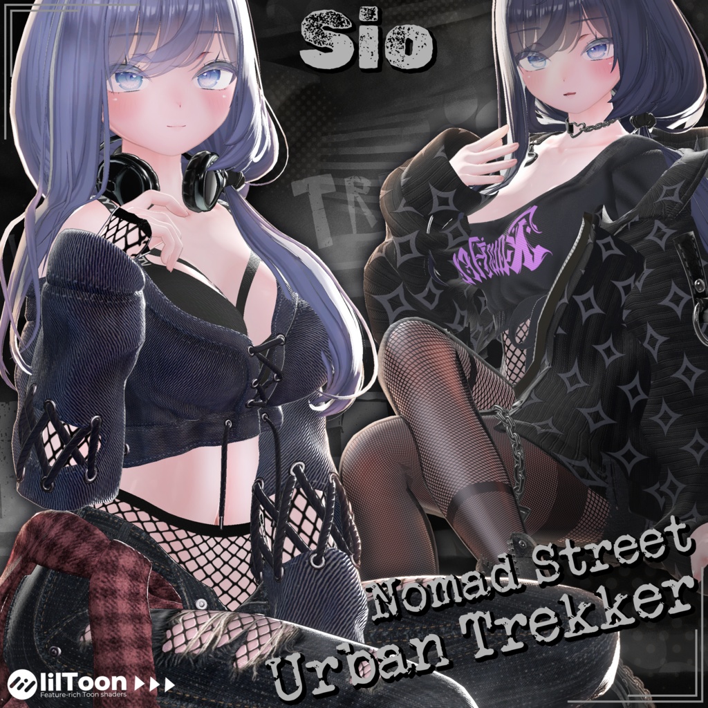 📢50% 【16対応】 Urban Trekker, Nomad Street 『しお - Sio』 追加対応 【VRChat想定】
