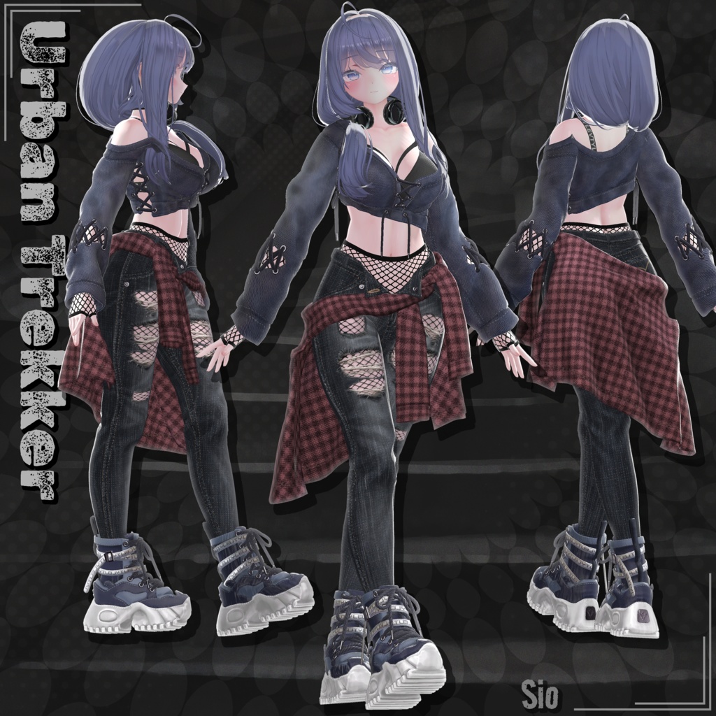 📢50% 【16対応】 Urban Trekker, Nomad Street 『しお - Sio』 追加対応 【VRChat想定】