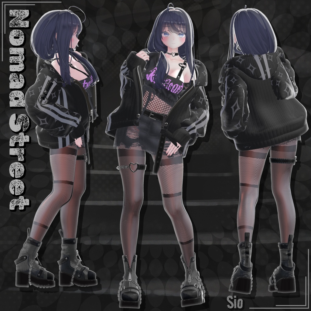 📢50% 【16対応】 Urban Trekker, Nomad Street 『しお - Sio』 追加対応 【VRChat想定】