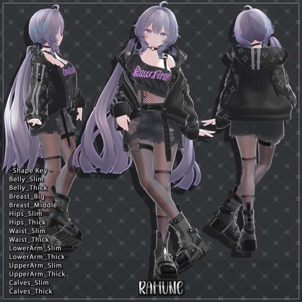 【1対応 五つの衣装】 🎉62% セール中🎉Ramune Clothing Full Pack 【VRChat想定】