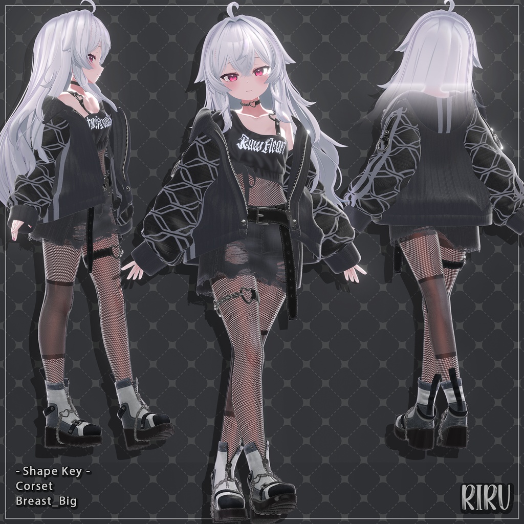 【5着の衣装】 🎉62% セール中🎉Riru Clothing Full Pack 【VRChat想定】