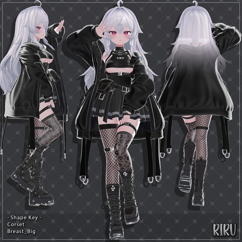 【5着の衣装】 🎉62% セール中🎉Riru Clothing Full Pack 【VRChat想定】