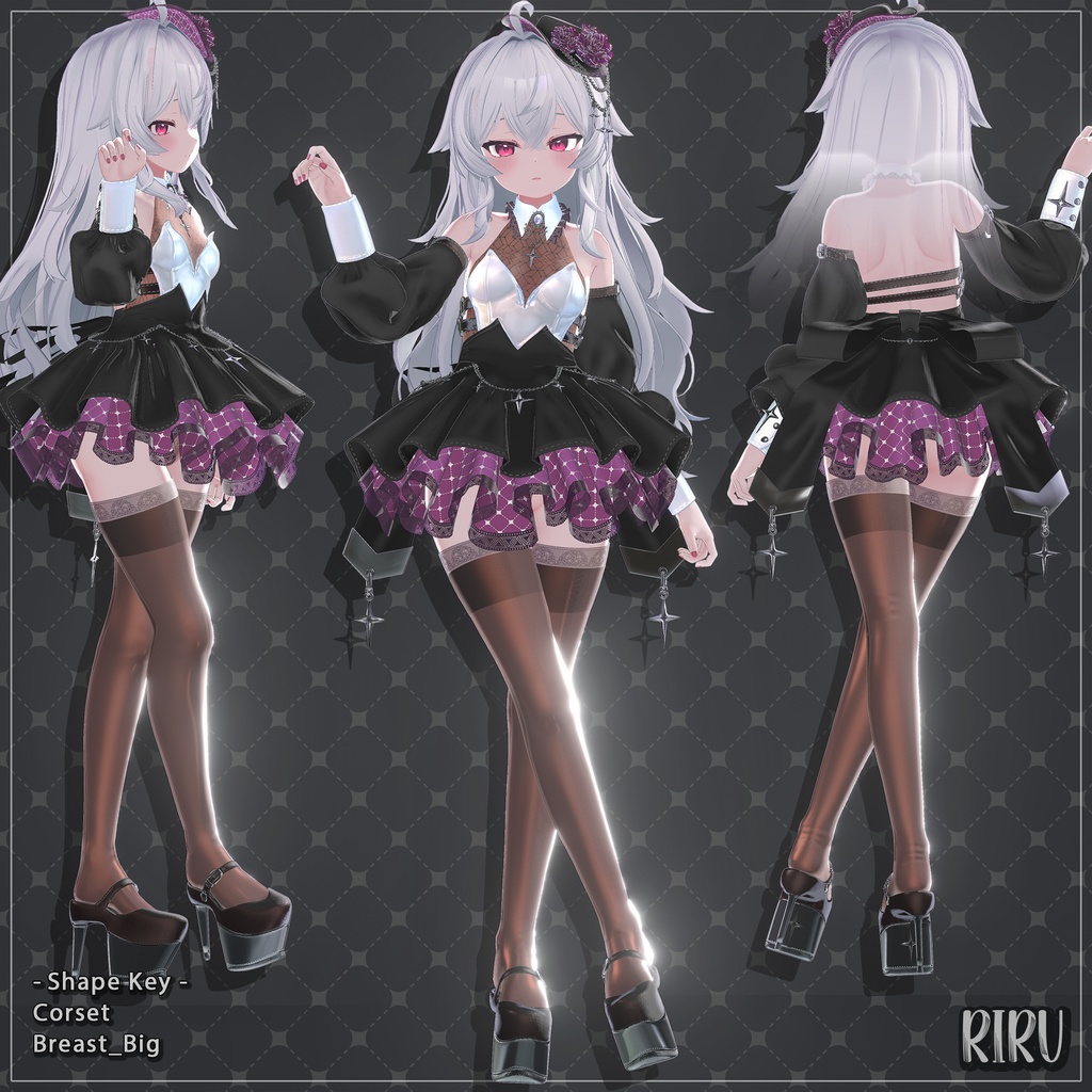 【5着の衣装】 🎉62% セール中🎉Riru Clothing Full Pack 【VRChat想定】