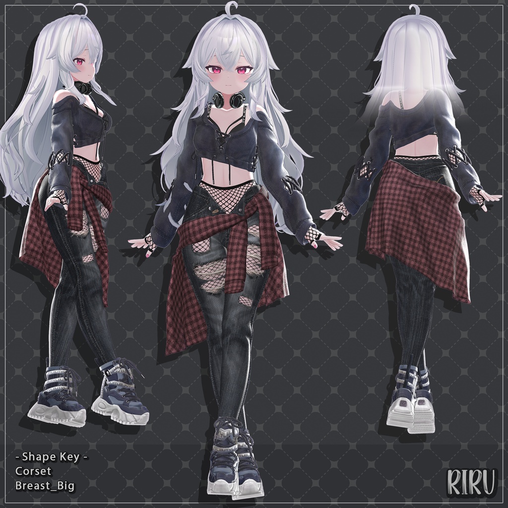 【5着の衣装】 🎉62% セール中🎉Riru Clothing Full Pack 【VRChat想定】