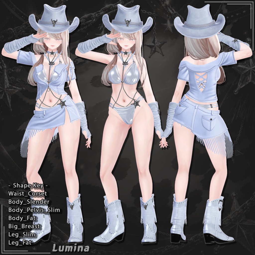 【21対応】 🎉50% セール中🎉Rodeo Belle(ロデオ・ベル) 【VRChat想定】