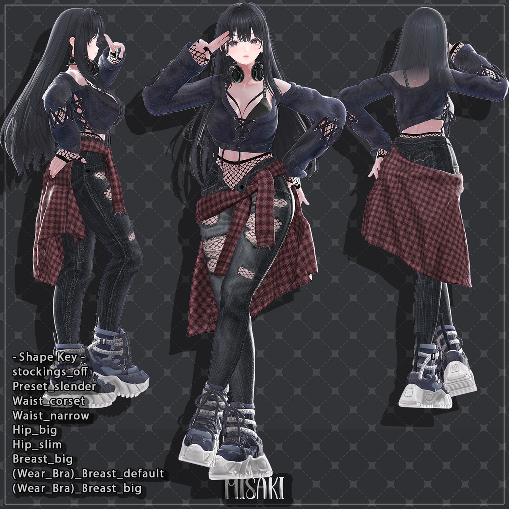 【6着の衣装】 🎉60% セール中🎉Misaki Clothing Pack 【VRChat想定】