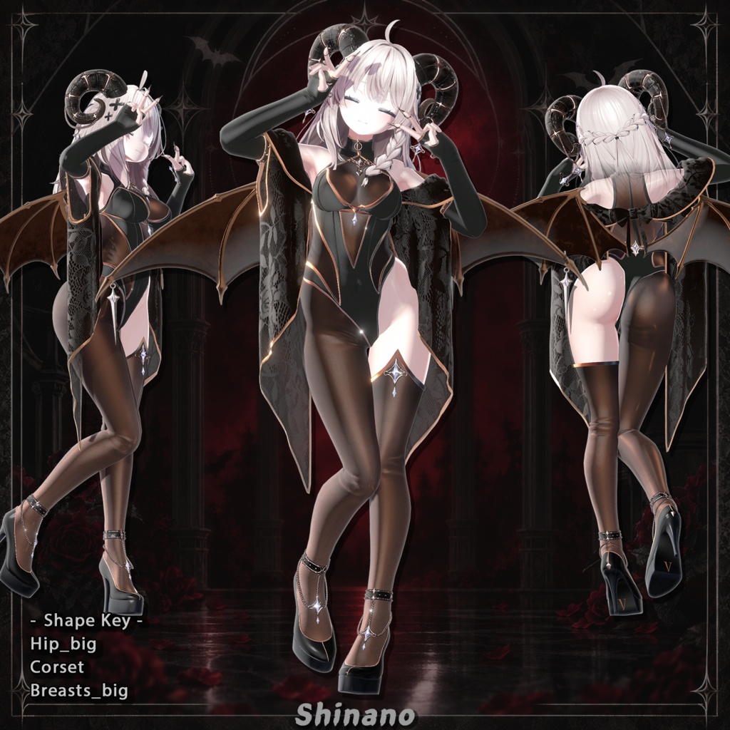 【22対応】 【Finger ACC 0円】🎉50% セール中🎉Devil Heiress(デビルエアレス) 【VRChat想定】