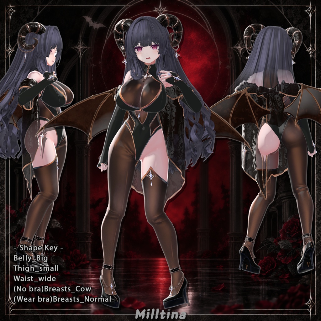 【22対応】 【Finger ACC 0円】🎉50% セール中🎉Devil Heiress(デビルエアレス) 【VRChat想定】