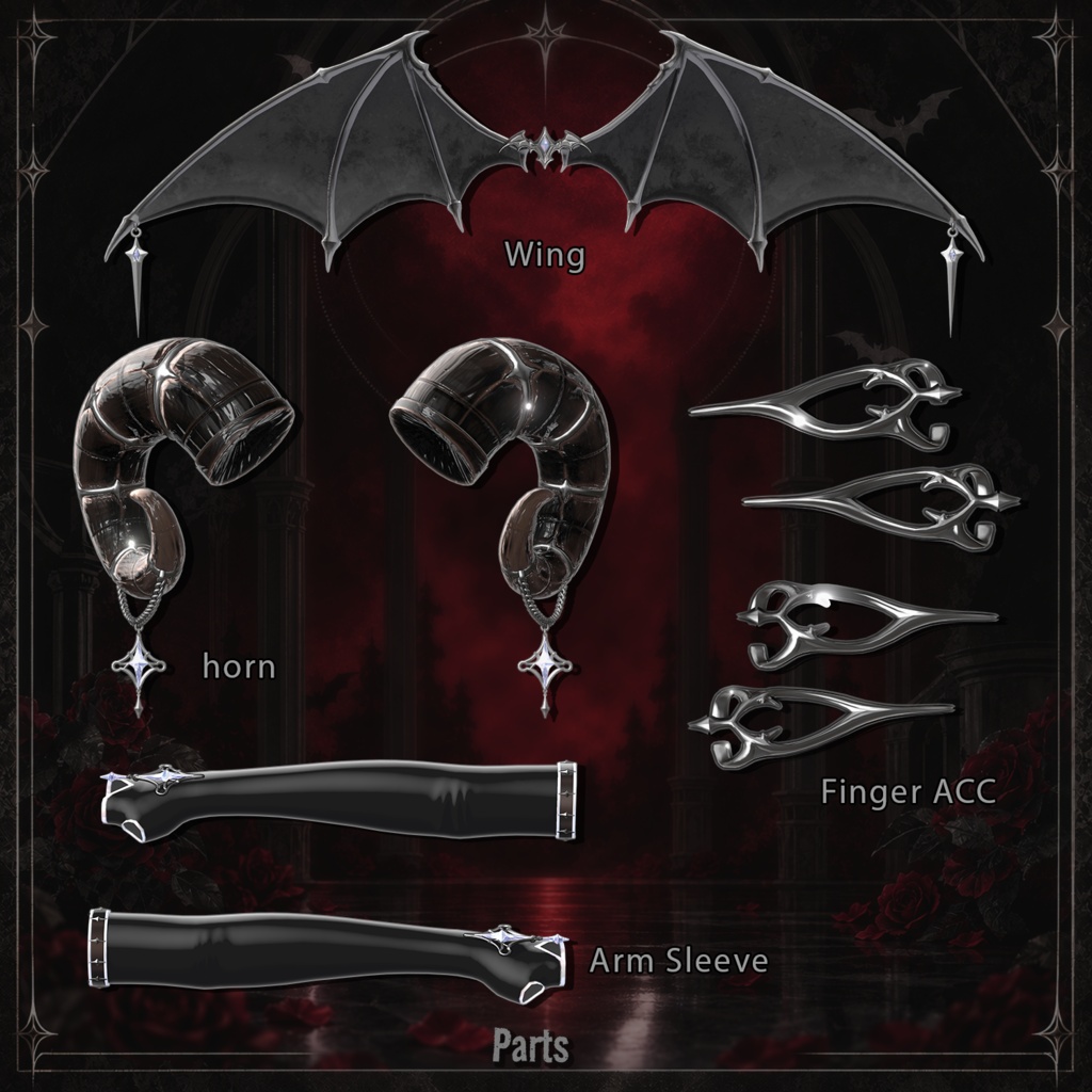 【22対応】 【Finger ACC 0円】🎉50% セール中🎉Devil Heiress(デビルエアレス) 【VRChat想定】