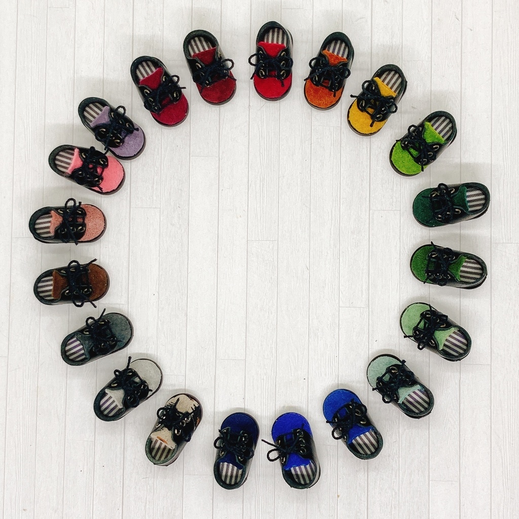 【磁石付】バイカラー靴スエード