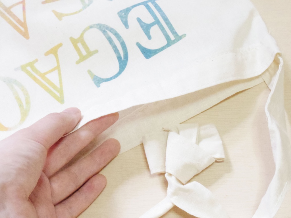 えがおコットンショルダーバッグ