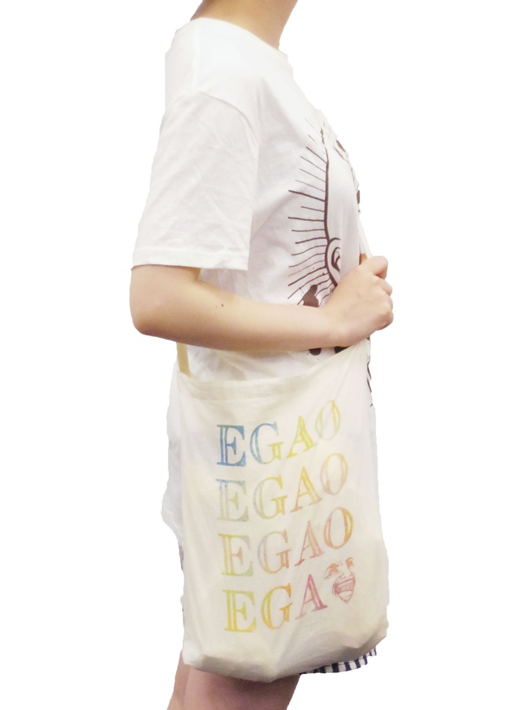 えがおコットンショルダーバッグ