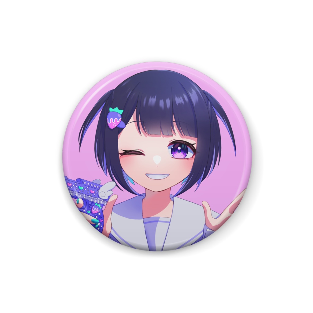 ばぶちゃんとデコ銃 缶バッジ