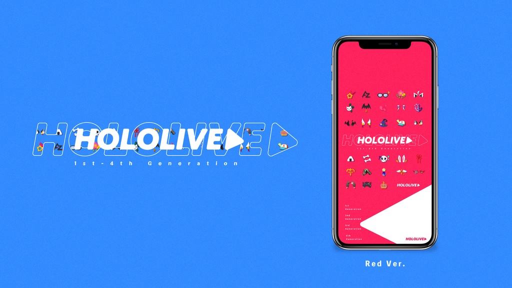 【非公式】ホロライブ デザインスマホ壁紙