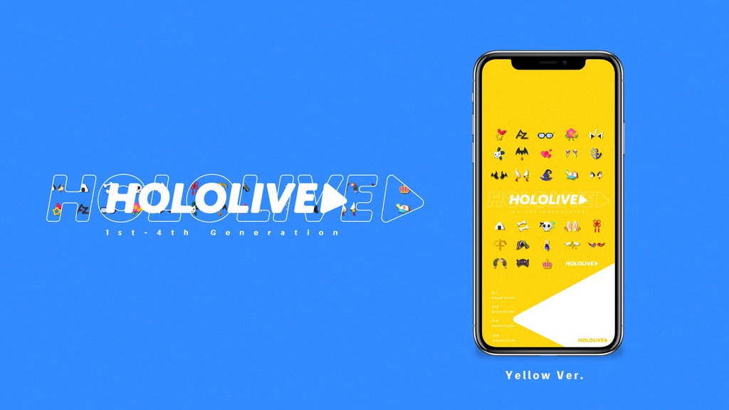 【非公式】ホロライブ デザインスマホ壁紙