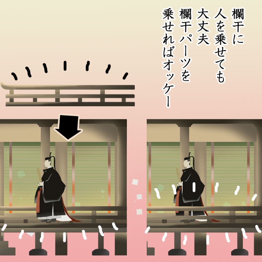 【お試し無料あり】一枚でいける平安スクパネ素材、寝殿造りで雅な卓に