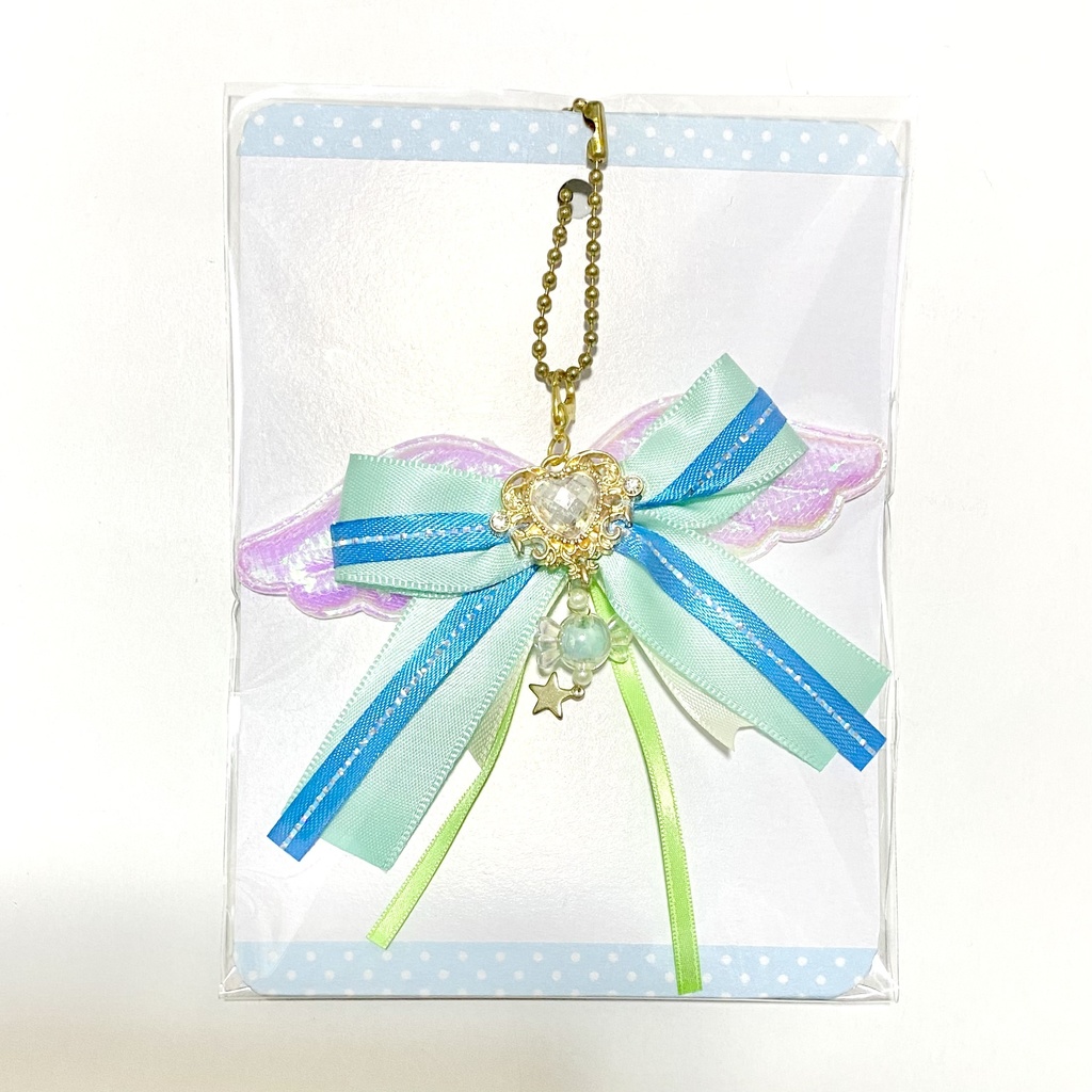 えんじぇりっくリボンキーホルダー〈ミントグリーン〉