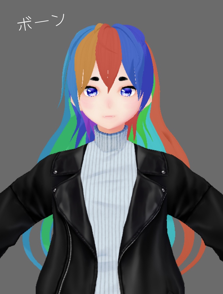 【VRoid ヘアプリセット】ふわふわウェーブロング【髪テクスチャ】