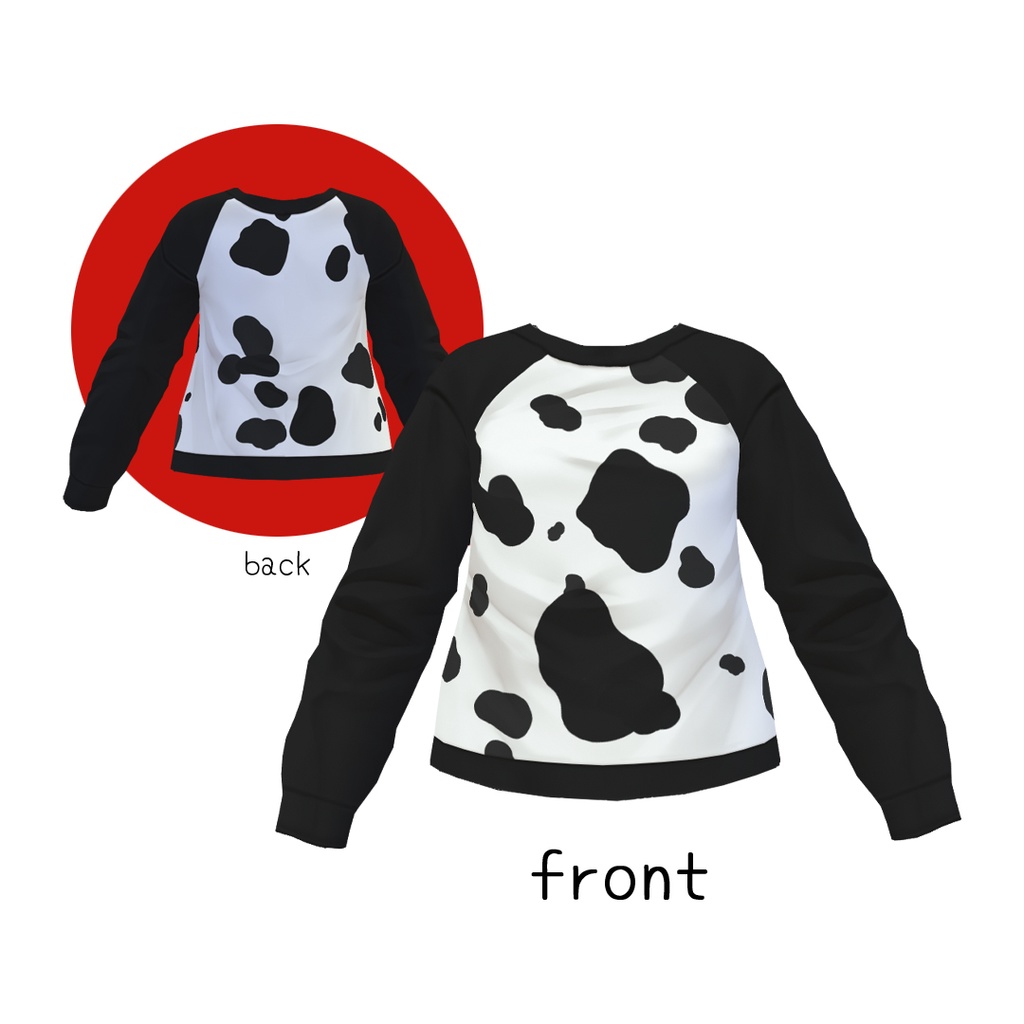 【無料】【VRoid】牛スウェット【あけおめ】