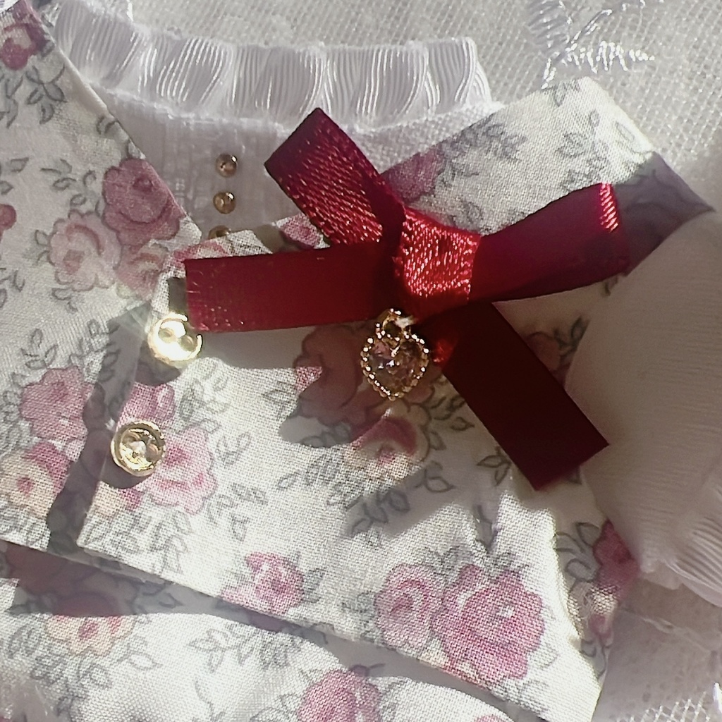 ハートチャームのフラワーセットアップ