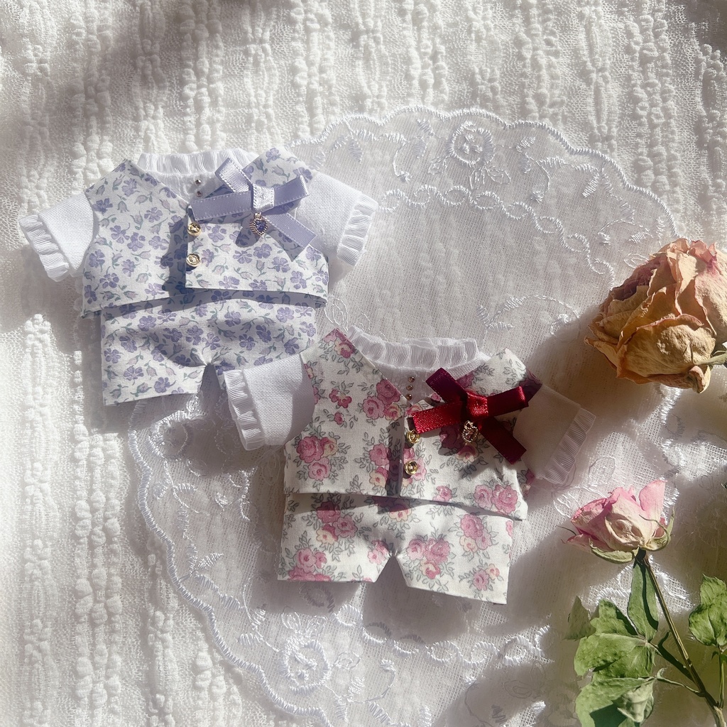 ハートチャームのフラワーセットアップ