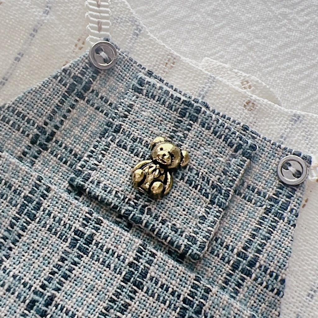 シックなくまちゃんサロペット