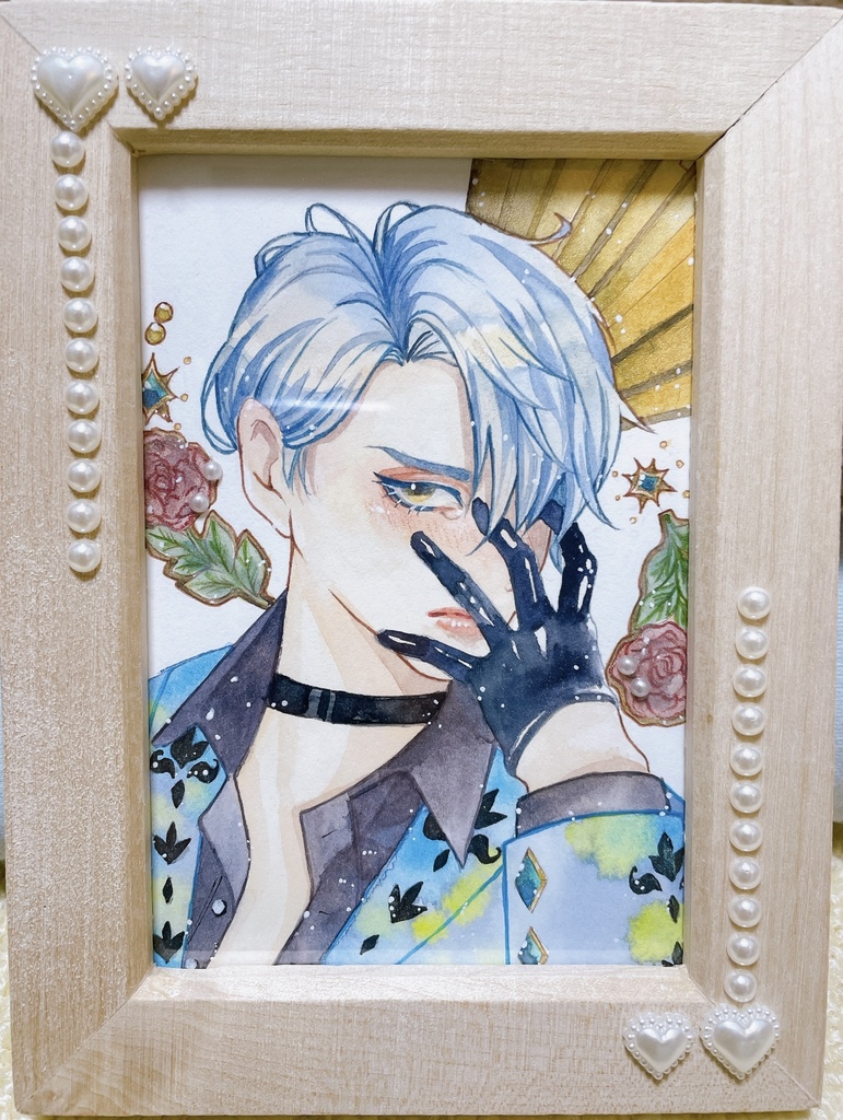 アナログ原画 フォトサイズ 青3