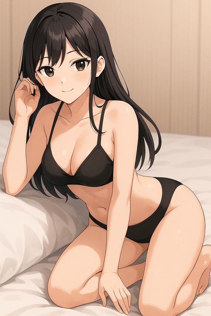 【AIアニメ美女】黒髪ロングvol.1