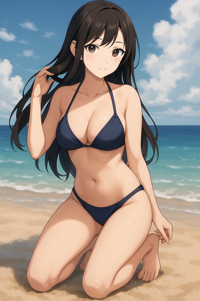 【AIアニメ美女】黒髪ロングvol.1