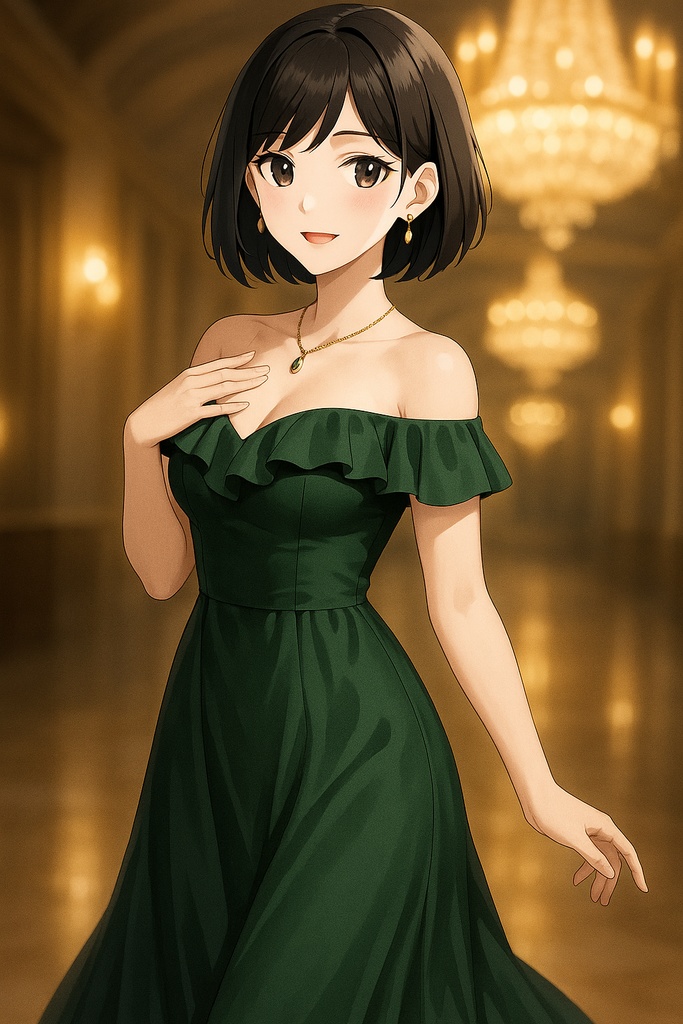 AIアニメ美女|パーティドレスコレクション20枚|AI Anime Party Dress Girls Pack