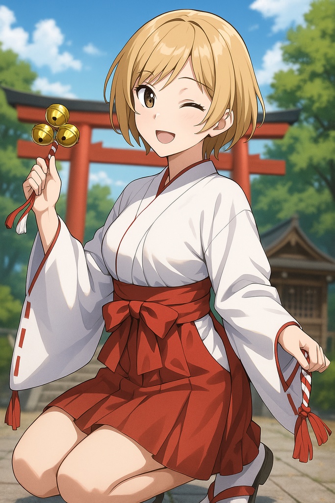 AIアニメ美女｜巫女コレクション20枚｜AI Anime Miko Girls Pack