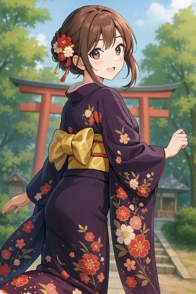 AIアニメ美女｜袴コレクション20枚｜AI Anime Hakama Girls Pack